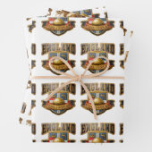 Engeland Leeuwinnen Kleur en Goud Wrapping Papier Inpakpapier Vel (In situ)