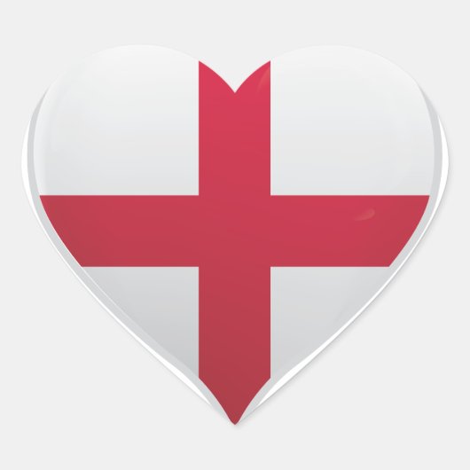 Engeland liefde vlag trots hart sticker (Voorkant)
