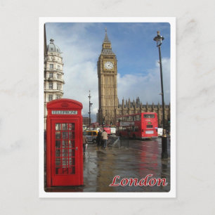 Engeland - Londen - Big Ben - dubbel-decke - Briefkaart