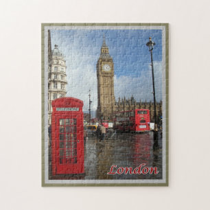 Engeland - Londen - Big Ben - dubbel-decke - Legpuzzel