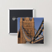 Engeland, Londen, De Tower Bridge Vierkante Button 5,1 Cm (Voorkant /achterkant)