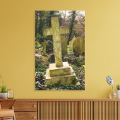 Engeland, Londen, Highgate Cemetery, graf Canvas Afdruk (Insitu (Woonkamer))