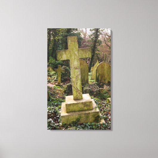 Engeland, Londen, Highgate Cemetery, graf Canvas Afdruk (Voorkant)