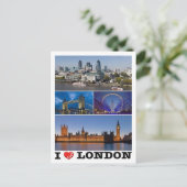 Engeland - Londen - I Love - Briefkaart (Staand voorkant)