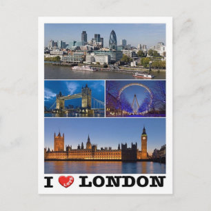 Engeland - Londen - I Love - Briefkaart
