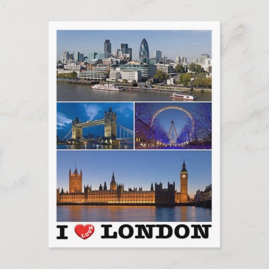 Engeland - Londen - I Love - Briefkaart (Voorkant)