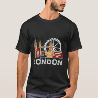 Engeland Londen Reizen Toeristische Souvenir Voor T-shirt