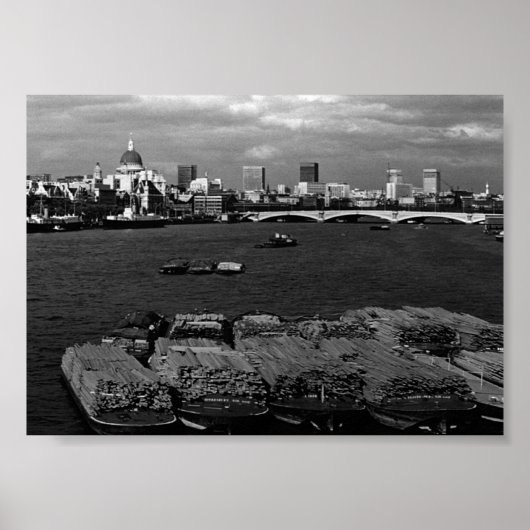 Engeland Londen Thames River skyline city Poster (Voorkant)