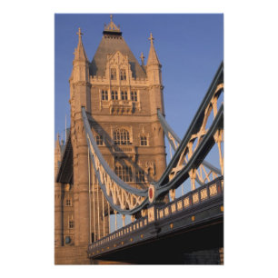 Engeland, Londen, The Tower Bridge Foto Afdruk
