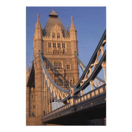 Engeland, Londen, The Tower Bridge Foto Afdruk (Voorkant)