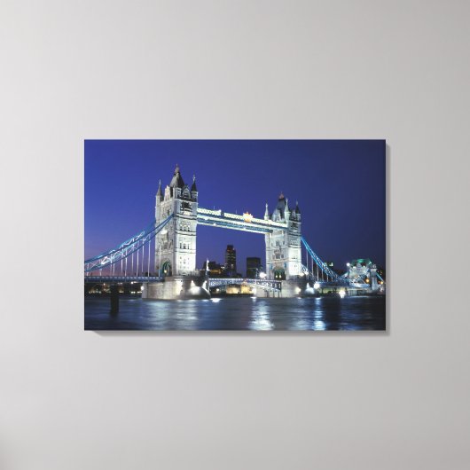 Engeland, Londen, Tower Bridge 3 Canvas Afdruk (Voorkant)