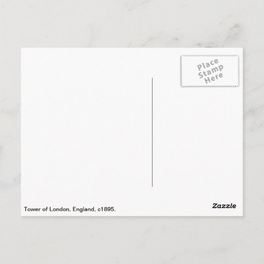  Engeland, London Tower Briefkaart (Achterkant)