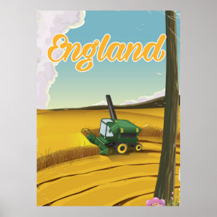 Engeland maaidorser reisposter poster