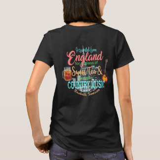 Engeland naar Nashville voor Sweet Tea & Country M T-shirt