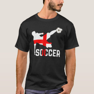 Engeland Nationaal Voetbal Engeland Vlag Voetbal T-shirt