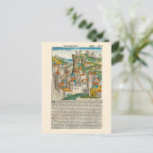 Engeland Neurenberg Kroniek 1493 Middeleeuws Oud B Briefkaart (Staand voorkant)