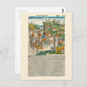 Engeland Neurenberg Kroniek 1493 Middeleeuws Oud B Briefkaart (Voorkant / Achterkant)