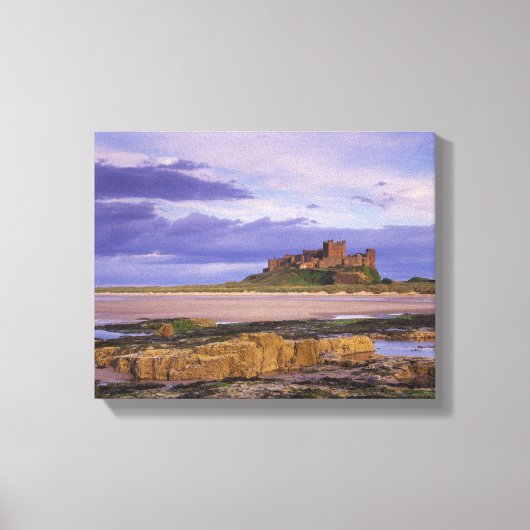 Engeland, Northumberland, Bamburgh Castle Canvas Afdruk (Voorkant)