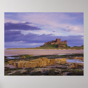 Engeland, Northumberland, Bamburgh Kasteel Poster