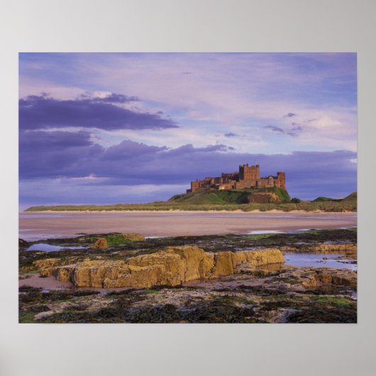 Engeland, Northumberland, Bamburgh Kasteel Poster (Voorkant)