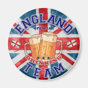 Engeland Officiële Drink Team. Grappig bier Magneet