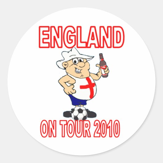 ENGELAND Op tournee Ronde Sticker (Voorkant)