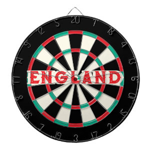 ENGELAND Oud Klassiek Ontwerp Rode Tekst Dartbord