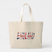 Engeland overlay op Union Jack Flag jtt Grote Tote Bag (Achterkant)