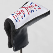 Engeland overlay op Union Jack Flag pcnt Golfheadcover (3/4 voorkant)