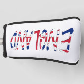 Engeland overlay op Union Jack Flag pcnt Golfheadcover (Voorkant)
