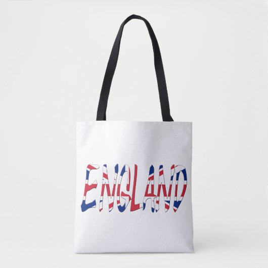 Engeland overlay op Union Jack Flag stint Tote Bag (Voorkant)