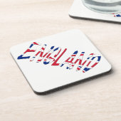 Engeland overlay op Union Jack kust Bier Onderzetter (Linkerzijde)