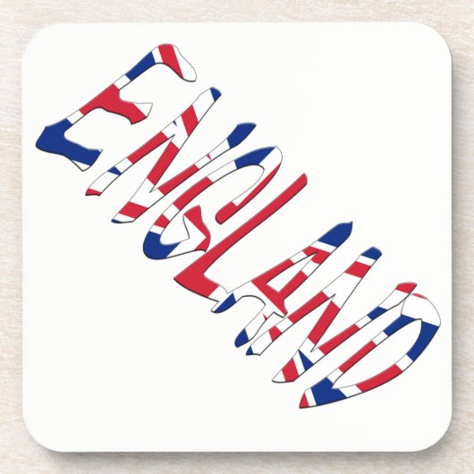 Engeland overlay op Union Jack kust Bier Onderzetter (Voorkant)