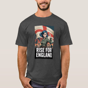 Engeland Patriottische St George Vlag Amelia UK T- T-shirt