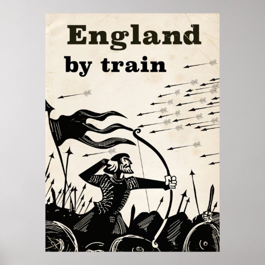 Engeland Per trein vintage reisposter Poster (Voorkant)