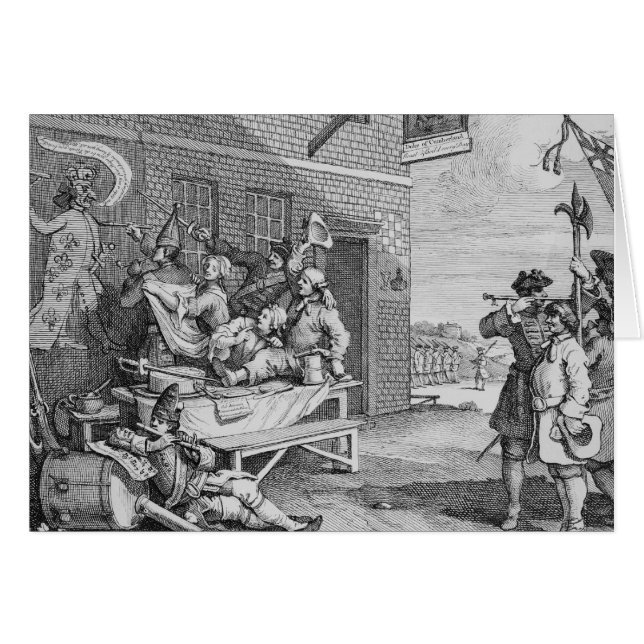 Engeland, Plaat II van 'De invasie', 1756 (Voorkant Horizontaal)
