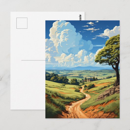 Engeland Platteland Briefkaart (Voorkant / Achterkant)