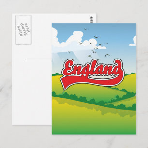 Engeland Platteland reisposter Briefkaart
