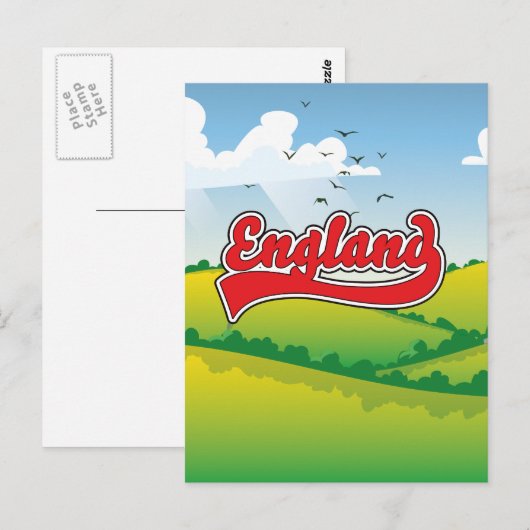 Engeland Platteland reisposter Briefkaart (Voorkant / Achterkant)