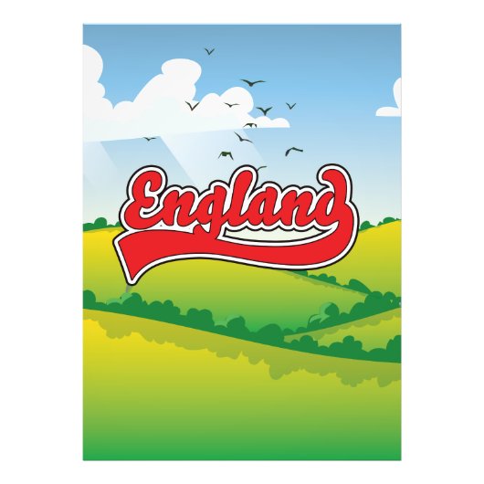Engeland Platteland reisposter Foto Afdruk (Voorkant)