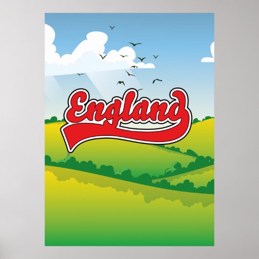 Engeland Platteland reisposter Poster (Voorkant)