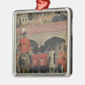 Engeland, proclamatie van de nieuwe koning George Metalen Ornament (Links)