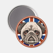 Engeland Pug magneet (Voorkant / Achterkant)