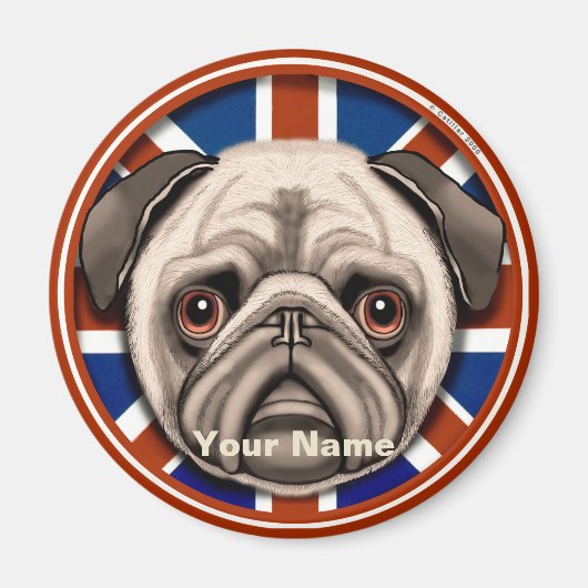 Engeland Pug magneet (Voorkant)