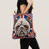 Engeland Pug overal Tote Tas (Dichtbij)