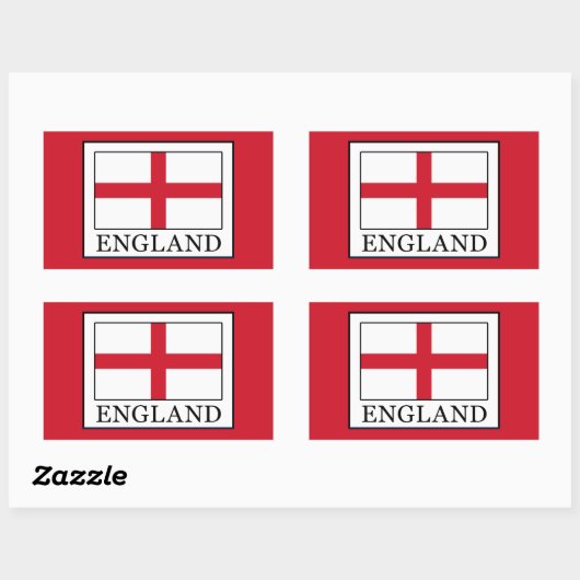 Engeland Rechthoekige Sticker (Vel)