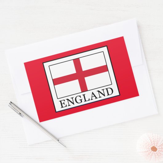 Engeland Rechthoekige Sticker (Envelop)