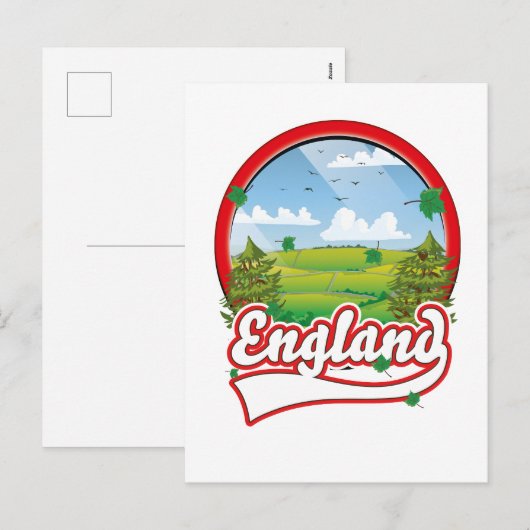 Engeland Reizen logo Feestdagenkaart (Voorkant / Achterkant)