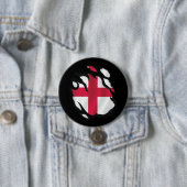 Engeland ripte vlag ronde button 7,6 cm (In situ)