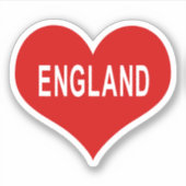 ENGELAND Rode Hart Vinyl Sticker (Voorkant)